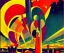 Placeholder: Vía Lactea. Art by "Guillermo Pérez Villalta". Vivid colors contrasts in an impressive way. End of the roaring twenties of the twentieth century.