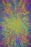 Placeholder: dimensional field of reality; surrealistic optical art; vivid palette