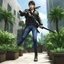 Placeholder: the jump with one gun in each hand iconic scene by John Woo (A Better Tomorrow, The Killer, Hard-Boiled) anime, DOA5LR by_Xnalara_Fanatic, Doppie_Nike_by_xDLGx (edited), Memento_Mori_Hotel_Room_by_Jhonny_Hebbert, House_Plants_by_Rondoe, SDTV_Touch_Remote_v2_by_Decan-Andersen