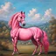 Placeholder: a pink horse like a 19th painting