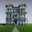 Placeholder: Distorted depiction on the building, highly detailed, overgrown, building, old, 3d, concept art