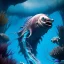 Placeholder: fluid ink deep sea creature, dark dirty water, unreal engine 5, 8k resolution, photorealistic, ultra detailed