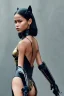 Placeholder: a poster of a Jenna Ortega, dressed as Catwoman, fine-art photography, soft portrait shot 16k, full length, ultrarealistic, UHD faces, Unsplash, kodak ultra max 800, intricate, cinematic pose, centered symmetrical composition, stunning photos, masterpiece, grainy, centered composition