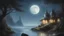 Placeholder: Style John Howe, moonlight, relaxation, luxury, dream world, calm beauty, fantasy world, magic, beautiful composition, exquisite detail, 135mm lens