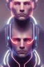 Placeholder: cyberpunk, head, men, portrai, tron