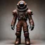 Placeholder: brutal crude trash diesel bulbous rubbery space suit brown