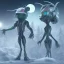 Placeholder: alien wearing winterclothes in summer