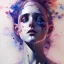 Placeholder: portrait, high lighting,singer Danish MØ face, watercolor illustration by <agnes cecile> <Yoji Shinkawa>, darkblue tones,intricate detail , soft smooth lighting, soft pastel colors,