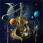 Placeholder: multiverse-like complex surgical instruments mixed with galaxy-like musical instruments,,Abstract painting formed by a mix of human flesh-like surgical instruments and universe-like musical instruments,neuralink,minimalism,Painting By Adrian Ghenie, Rene Magritte, Salvador Dali, Lucian Freud