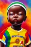 Placeholder: african baby in space, ghana colours, high detail