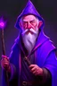 Placeholder: An old magician, a grandfather, with a purple hue, with fantastic arrows.
