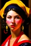 Placeholder: Portrait of Yunalesca, from Final Fantasy X, Caravaggio style