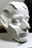 Placeholder: Meshes head base in relief on a white latex sheet