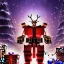 Placeholder: merry christmas, Transformers, Megatron dressed as Santa with Rudolph, cyberpunk, landscape, transformers, hi-tech robots, cinematic, highly detailed, close up, 4k, deep colors, gold, fire, red, purple, dark, ethereal, utopia, apocalypse,