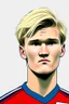 Placeholder: Martin Odegaard Norwegian football player ,cartoon 2d