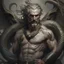 Placeholder: a powerful, striking middle-aged man with the torso of an awesome serpent. He has great wings that can easily create enormous gusts of wind, and his eyes pierce through the hearts of men