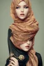 Placeholder: high light, hijab, covered head, full body photography