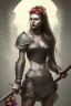 Placeholder: lady warrior with white top and flowers