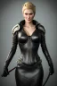 Placeholder: Cersei Lannister as evil mistress in black leather in a dungeon, dominatrix, busty, cleavage, curvy, lena headay, angry, stern look. character design by cory loftis, fenghua zhong, ryohei hase, ismail inceoglu and ruan jia. unreal engine 5, artistic lighting, highly detailed, photorealistic, fantasy