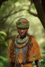 Placeholder: A photo taken from an african village "ninja", <character or scene>, kente, cinematic lighting --v 4 --q 2