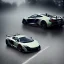 Placeholder: a Mclaren 675LT in the rain in very dark and foggy conditions