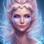 Placeholder: portrait, visage sourire, magicien, grands yeux bleus, fantasy, bleu et rose