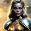 Placeholder: only margot robbie, fly hair, mist around, highly realistic, highly detailed, warrior armor, mist around, smoke