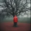Placeholder: Tree, red, autochrome, plastic puffy jacket
