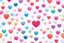 Placeholder: minimal clean thick loveheart each loveheart has various colours creating nice fresh colour gradients pattern design