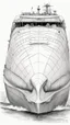 Placeholder: A drawing of a container ship that looks like a big beluga whale