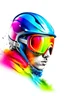 Placeholder: picture of imagine what is in the mind of an young ski athlete while focusing before race; colorfull realistic or nice and clear