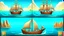 Placeholder: Game UI: Boat Sailing Layout: Split screen (top 3/4: game world, bottom 1/4: controls) Game World: Stylized sailboat (single mast, billowing sail), ocean environment (waves, horizon), optional obstacles. Subtle wind direction indicator. Controls: Steering wheel or left/right arrows Hoist/Lower Sail buttons (icons) Adjust Sail Angle buttons (up/down arrows) Optional: Speed indicator, wind strength indicator, minimap Style: Clean, simple, muted colors,