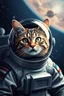 Placeholder: Picture of a cat wearing a helmet in space