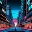 Placeholder: cyberpunk retro futuristic empty space in the city for comics for comics