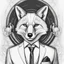 Placeholder: Illustrative sketch of a image of an humanoid fox, suit and tie, arte lineal ultra quality, 8k