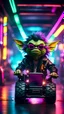 Placeholder: portrait of Hairy Gremlin pimp ninja cyber yoga punk in flying hipster tractor parked in dark tron neon lit reflective smoke arcade hall tunnel,bokeh like f/0.8, tilt-shift lens 8k, high detail, smooth render, down-light, unreal engine, prize winning