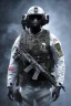 Placeholder: All Black American soldier, high tech special forces helmet, navy seals soldier, G.I. Joe, white smoke, dark, rage, sorrow, high definition, ultra 8 k, volumetric lighting, blue fire, fog