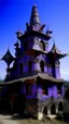 Placeholder: A purple Transylvanian vampire castle designed in Oaxacan alebrijes painted by Max Ernst