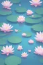 Placeholder: background wallpaper, a bunch of water lillies floating on top of a body of water, digital art, by Ryan Yee, Artstation, pinterest wallpaper, ruan cute vtuber, detailed symmetry!!, blossom, cute cartoon style, patterns, illustration », avatar image, print!, libra, on top of it, greg ]