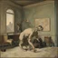 Placeholder: a chimera in a subliminal room, a chimera in a subliminal room, depicted by balthus