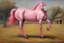 Placeholder: a pink horse like a 19th painting