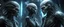 Placeholder: Close-up confrontation between an ancient alien outcast leader and a space broker, standing only a meter apart, intense eye contact, glowing crystalline rod between them, anger mixed with sadness, dramatic facial expressions, shallow depth of field, cinematic lighting, stylized 3D anime, airbrush painting, crisp outlines, hr giger and titian