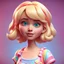 Placeholder: candy girl teenager, stylized 3d. pixar, blonde