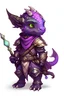 Placeholder: cute purple iridescent dragonborn ranger dnd