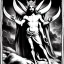 Placeholder: Devil demon satan king knights war code prophecy black and white jesus