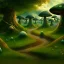 Placeholder: A great big mushroom forest with a stone path going through it, LOTR,gnomes, Van gogh Style, 8k