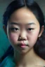 Placeholder: asian girl dressed like a mermaid, portrait