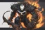 Placeholder: venom machine with fire pumpkin head in nier automata artstyle, halloween them, close picture, fantasy world, intricate details, highly detailed, high details, detailed portrait, masterpiece,ultra detailed, ultra quality