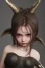 Placeholder: horns small sad eyes darkness girl demon body