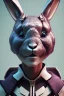 Placeholder: Portrait Sweet Rabbit ceramic mask, purple, suit, photo studio, black background, unreal engine 5, concept art, ray tracing, lumen lighting, ultra detail, volumetric lighting, 3d.